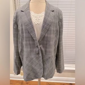 Cato Plus Size Blazer Size 18W! Black white grey and purple. Gently used!